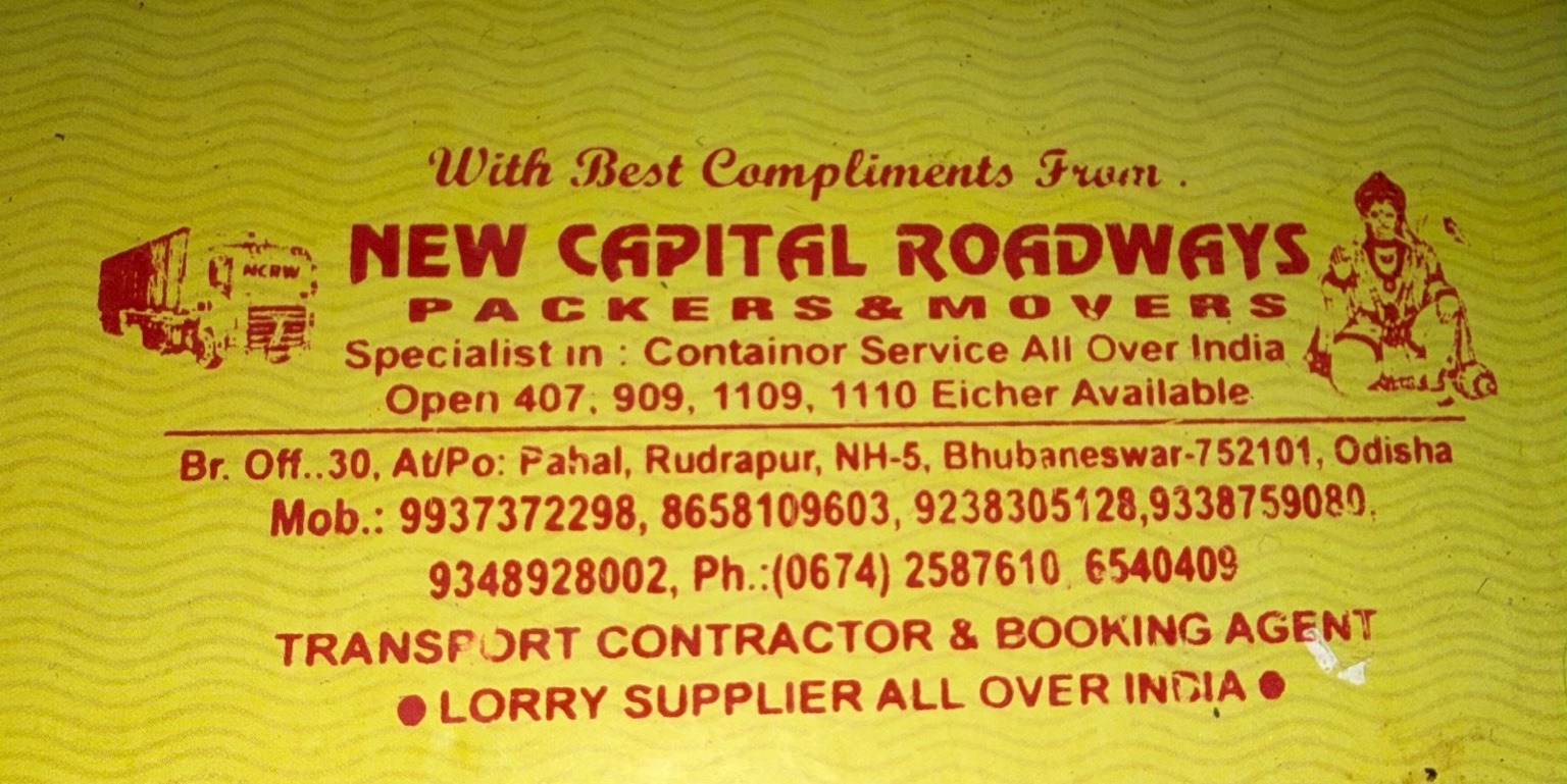 Original New Capital Roadways signboard